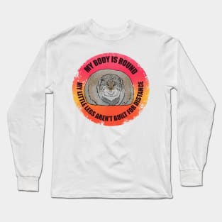 Round Pallas Cat Sunset Retro Long Sleeve T-Shirt